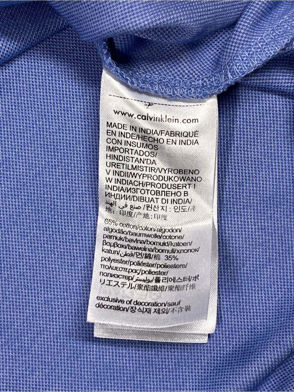 Calvin Klein Men’s Sky Blue Zip Collar Polo. Tag Size Large. Fits Medium. - Picture 7 of 7